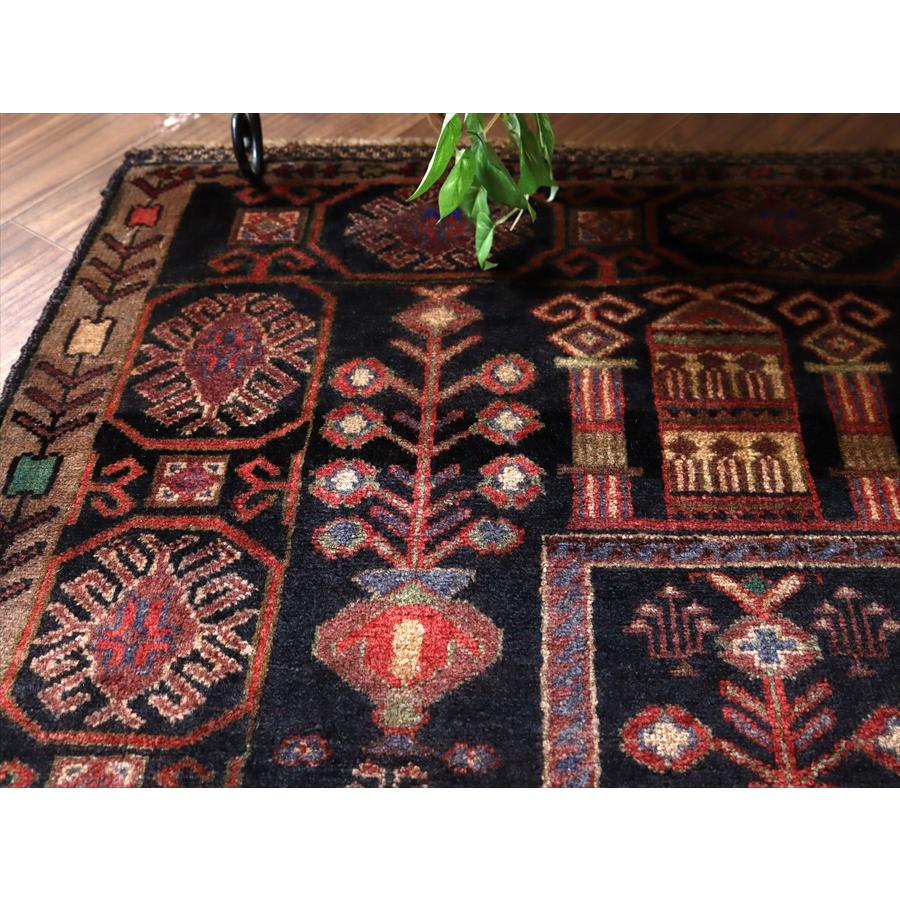 トライバルラグ バルーチ 121x82cm ミフラープ ブラック |  | 06