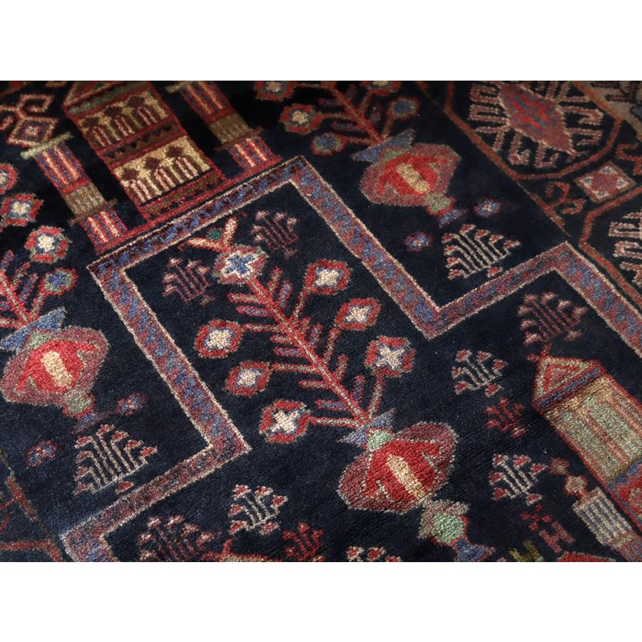 トライバルラグ バルーチ 121x82cm ミフラープ ブラック |  | 08