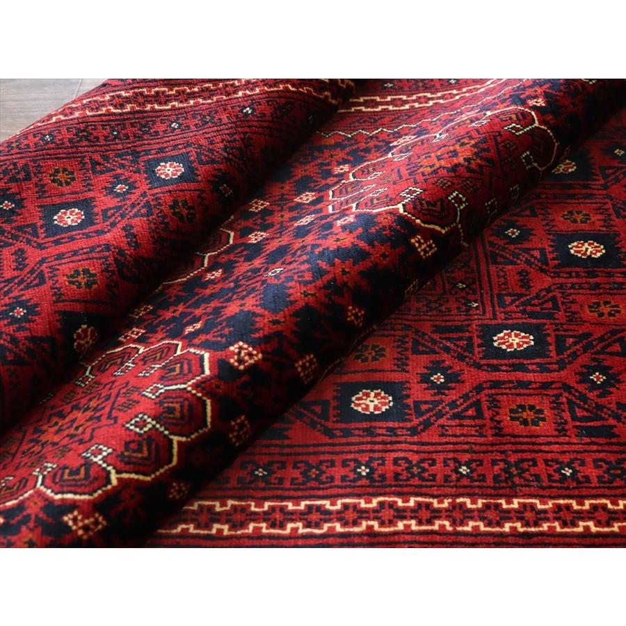 アフガニスタン産 手織り絨毯 196x155cm クンドゥズ Kunduz　ビロードのようなツヤのある緻密な織り |  | 10