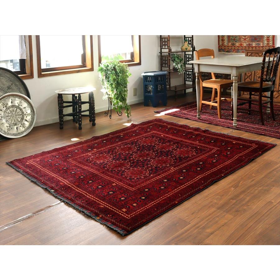 アフガニスタン産 手織り絨毯 196x155cm クンドゥズ Kunduz　ビロードのようなツヤのある緻密な織り |  | 01