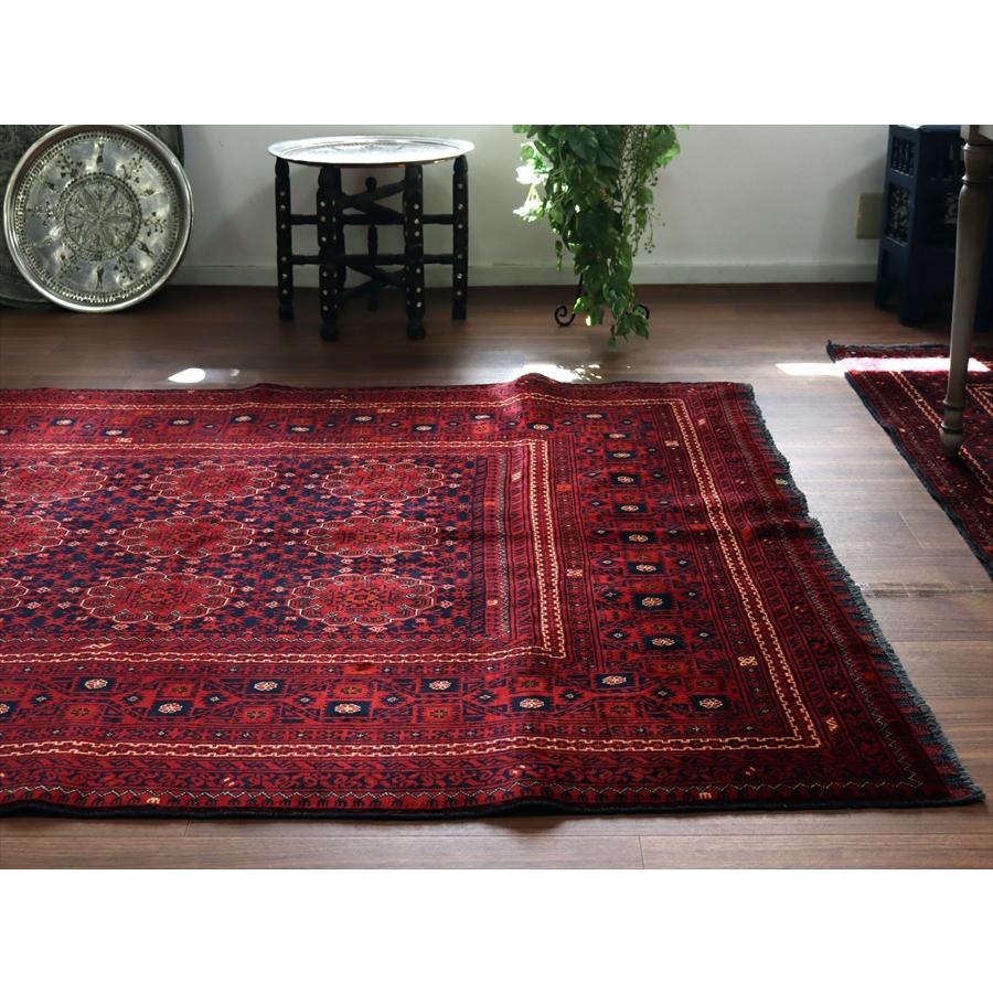 アフガニスタン産 手織り絨毯 196x155cm クンドゥズ Kunduz　ビロードのようなツヤのある緻密な織り |  | 02