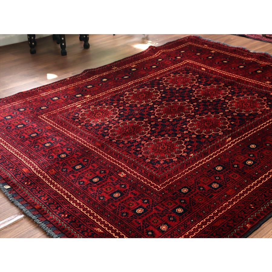 アフガニスタン産 手織り絨毯 196x155cm クンドゥズ Kunduz　ビロードのようなツヤのある緻密な織り |  | 03