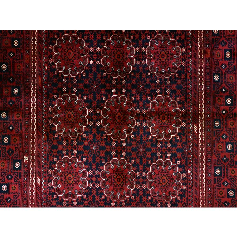 アフガニスタン産 手織り絨毯 196x155cm クンドゥズ Kunduz　ビロードのようなツヤのある緻密な織り |  | 04