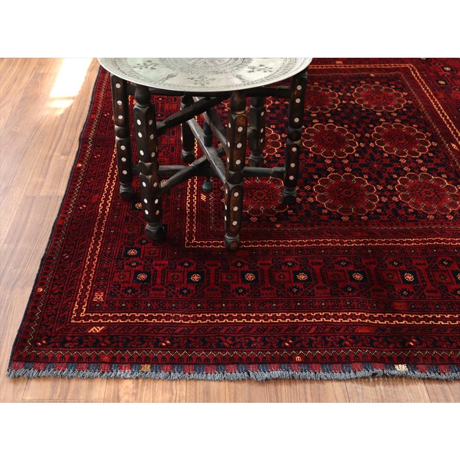 アフガニスタン産 手織り絨毯 196x155cm クンドゥズ Kunduz　ビロードのようなツヤのある緻密な織り |  | 05