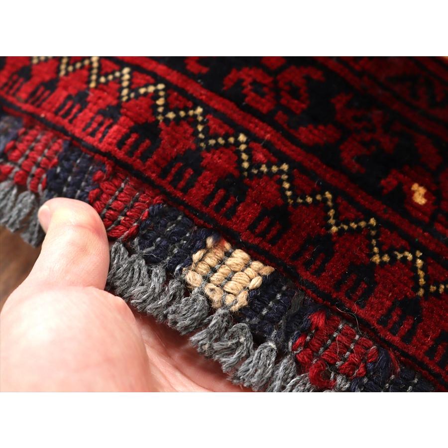 アフガニスタン産 手織り絨毯 196x155cm クンドゥズ Kunduz　ビロードのようなツヤのある緻密な織り |  | 09