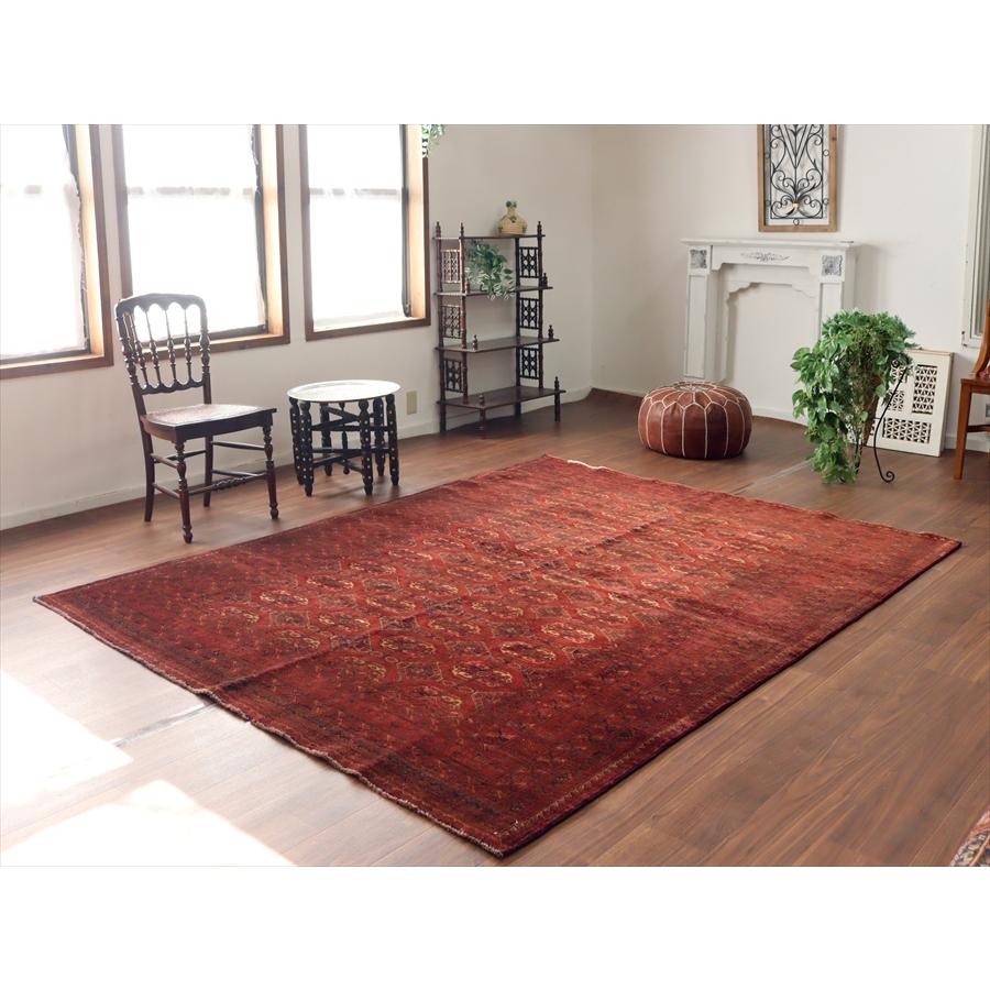 クンドゥズ アフガン絨毯 247x196cm 手織りラグ 細かな織りの幾何学モチーフ |  | 01