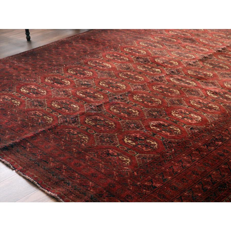 クンドゥズ アフガン絨毯 247x196cm 手織りラグ 細かな織りの幾何学モチーフ |  | 03