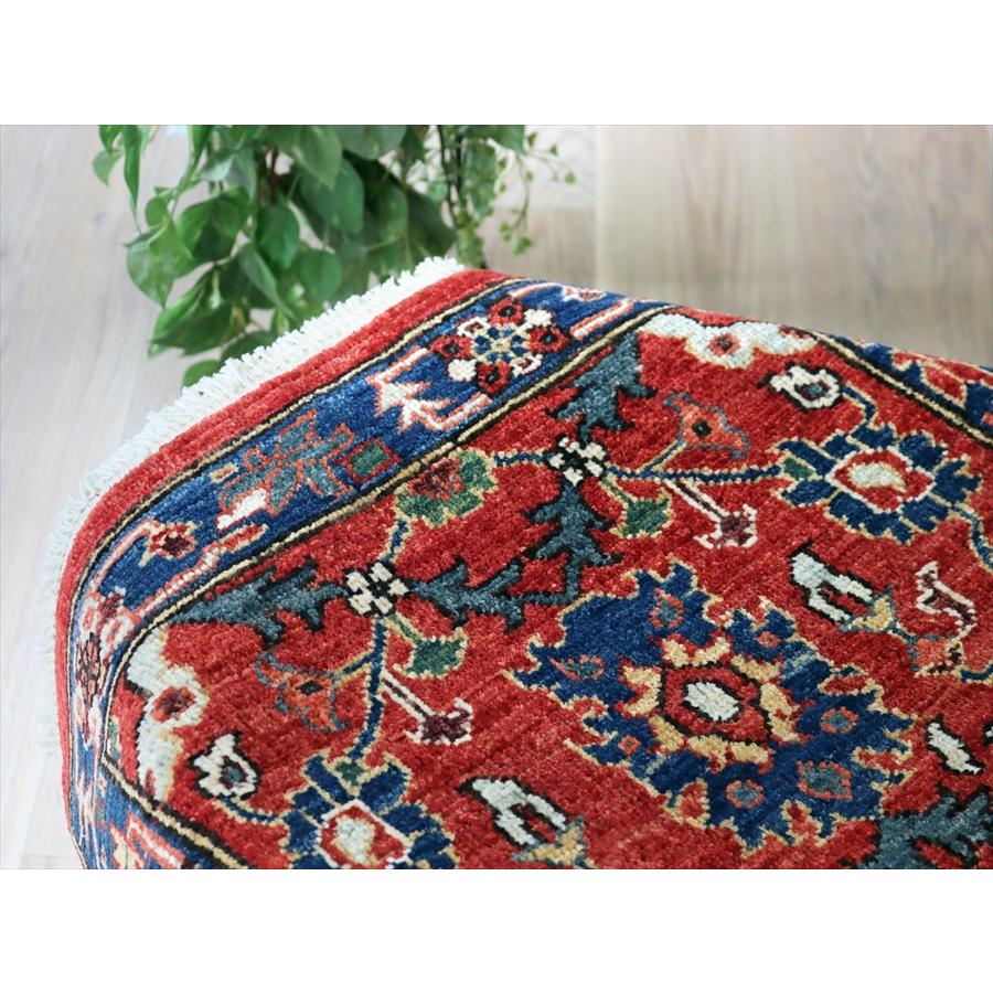 トルコの手織り絨毯 レッド 草木染 98x62cm フラワーデザイン 手織りラグ |  | 07