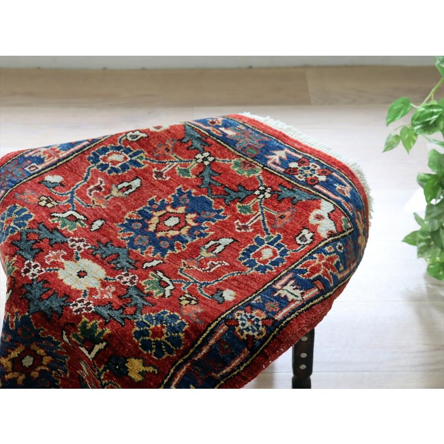 トルコの手織り絨毯 レッド 草木染 98x62cm フラワーデザイン 手織りラグ |  | 08