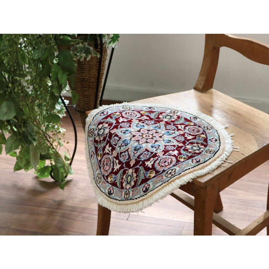 ペルシャ絨毯 ナイン 円形 36xcm Nain 9La/レッド |  | 02