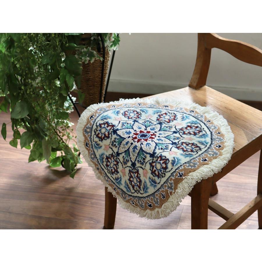 ペルシャ絨毯 ナイン 円形 40xcm Nain 9La/アイボリー |  | 02