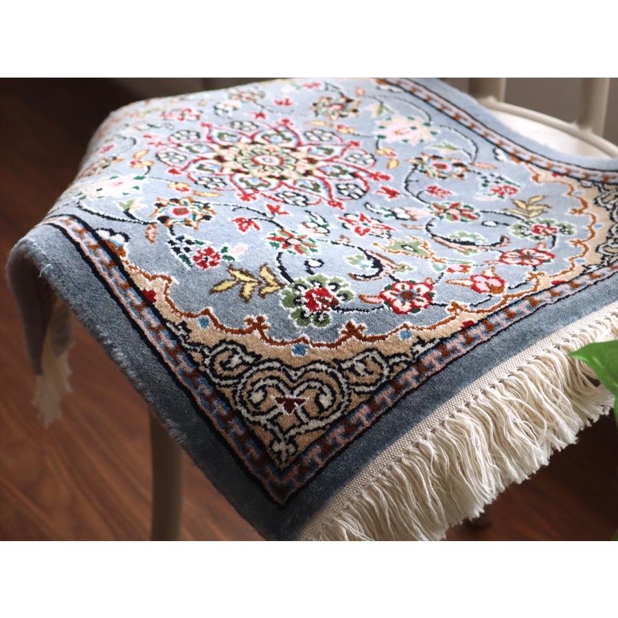 ペルシャ絨毯 ナイン 64x41cm Nain 9La ブルー |  | 03