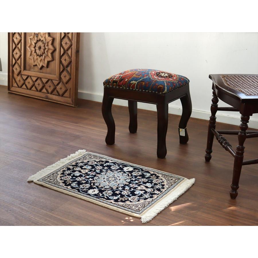 ペルシャ絨毯 ナイン 61x41cm Nain 9La ネイビー |  | 01