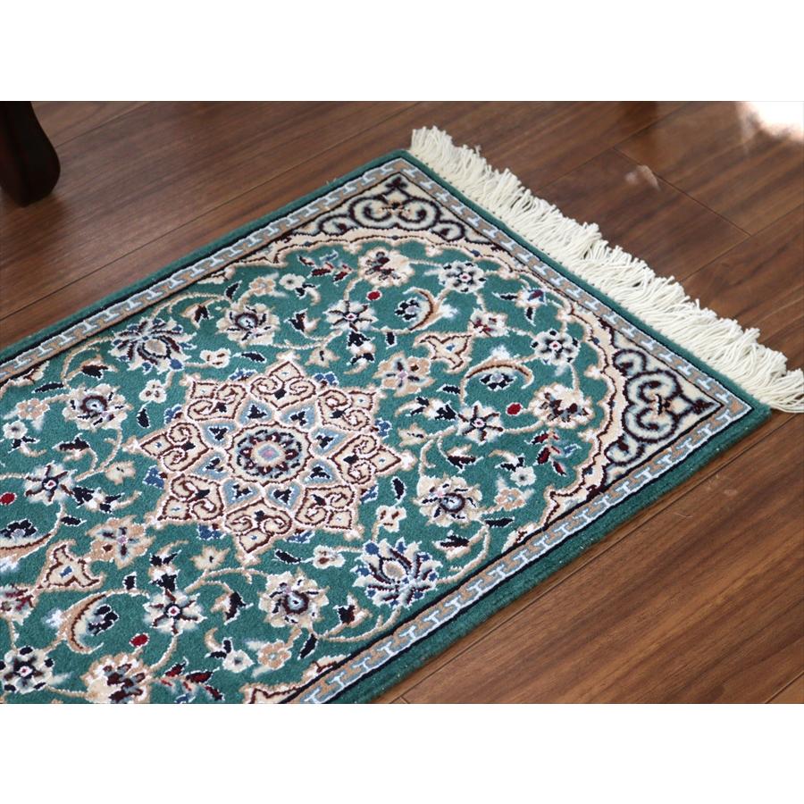 ペルシャ絨毯 ナイン 59x41cm Nain 9La エメラルド |  | 02