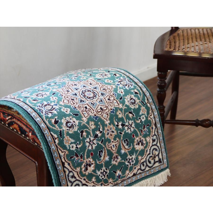 ペルシャ絨毯 ナイン 59x41cm Nain 9La エメラルド |  | 03