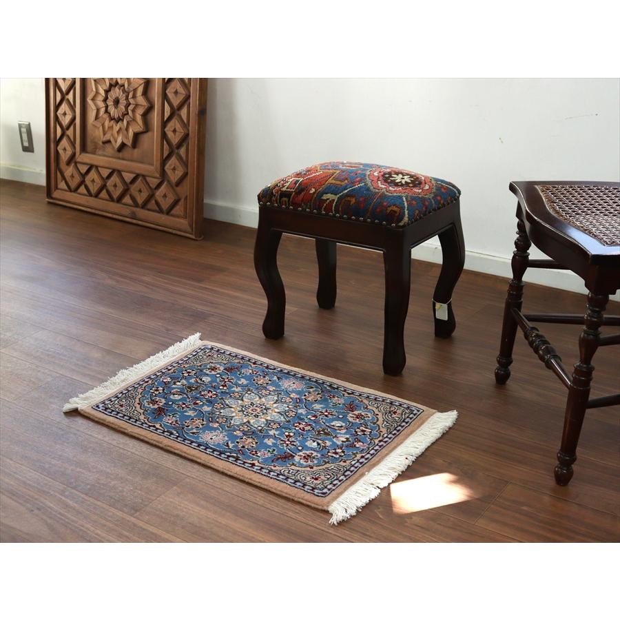 ペルシャ絨毯 ナイン 61x41cm Nain 9La ブルー |  | 01