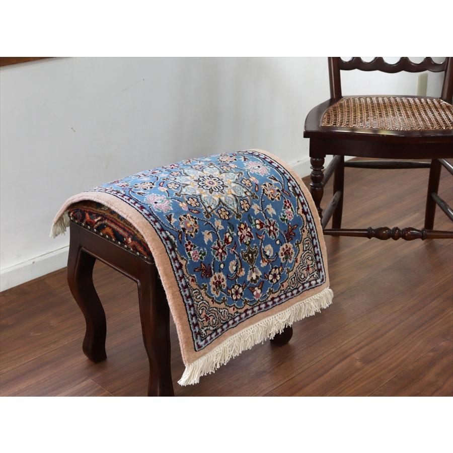 ペルシャ絨毯 ナイン 61x41cm Nain 9La ブルー |  | 02