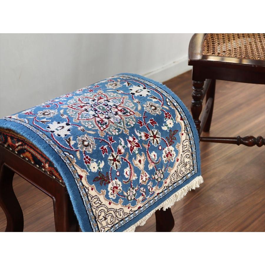ペルシャ絨毯 ナイン 61x41cm Nain 9La ブルー |  | 03