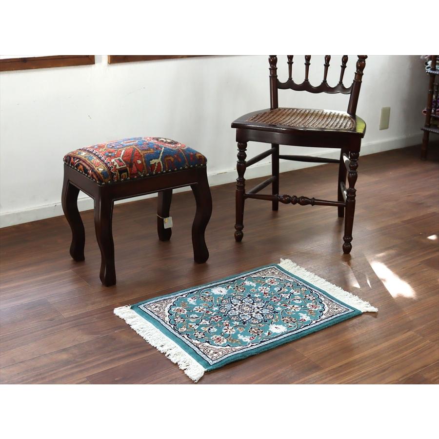 ペルシャ絨毯 ナイン 54x40cm Nain 9La エメラルド |  | 01