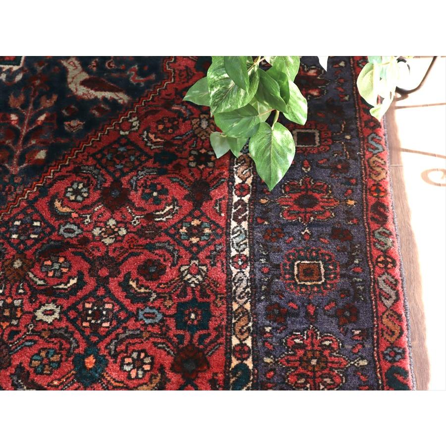 イランの手織り絨毯 ゴルトグ 204x133cm 六角メダリオン レッド ペルシャ絨毯 |  | 04