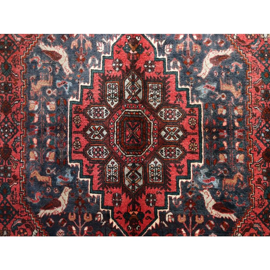 イランの手織り絨毯 ゴルトグ 204x133cm 六角メダリオン レッド ペルシャ絨毯 |  | 07