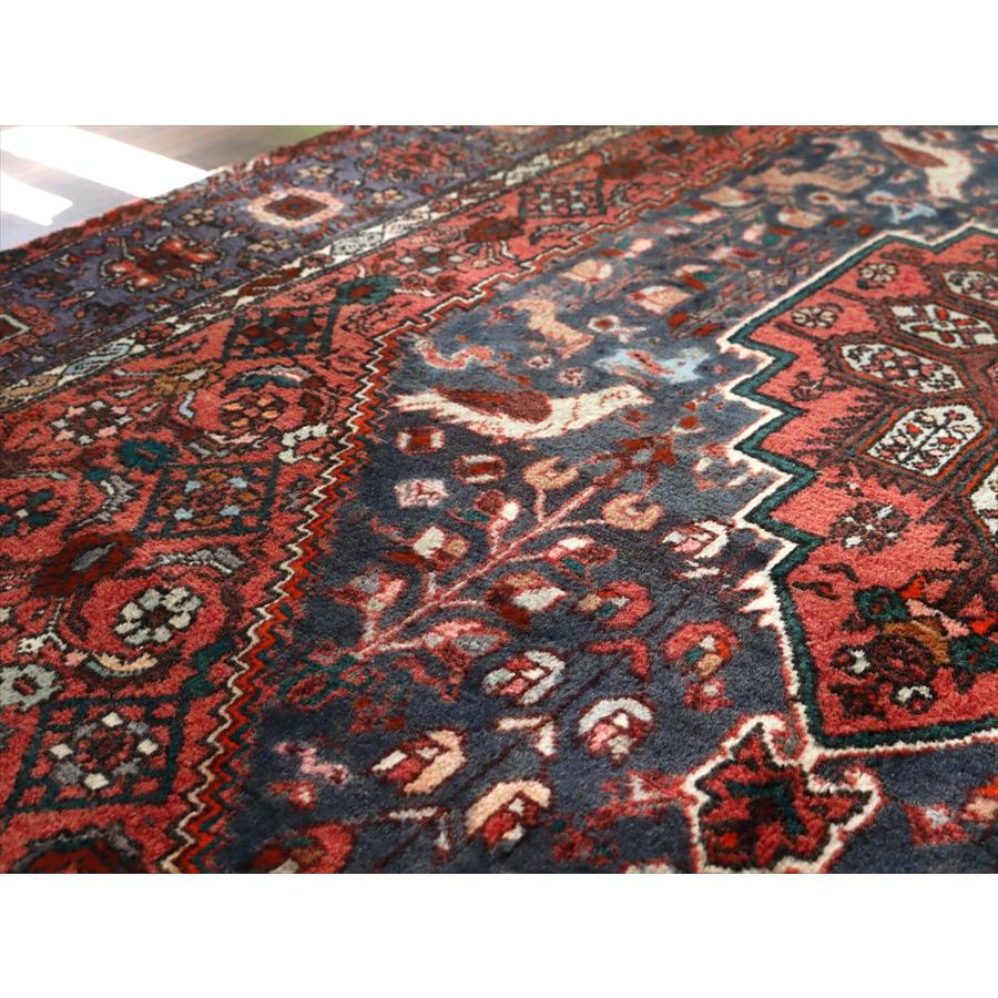 イランの手織り絨毯 ゴルトグ 204x133cm 六角メダリオン レッド ペルシャ絨毯 |  | 08