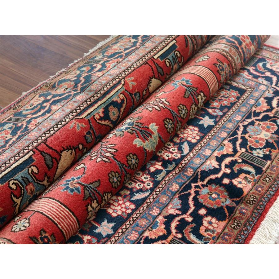 イランの手織り絨毯 カシャーン 212x131cm 赤いミフラープ ペルシャ絨毯 |  | 12