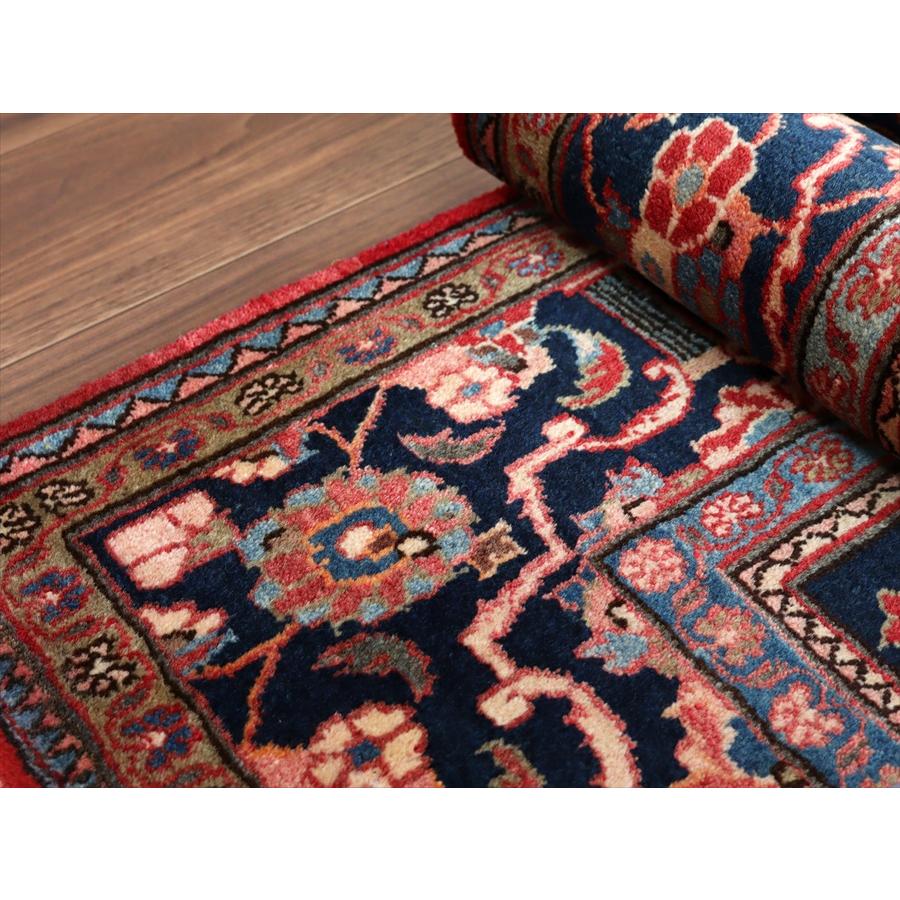 イランの手織り絨毯 カシャーン 212x131cm 赤いミフラープ ペルシャ絨毯 |  | 13