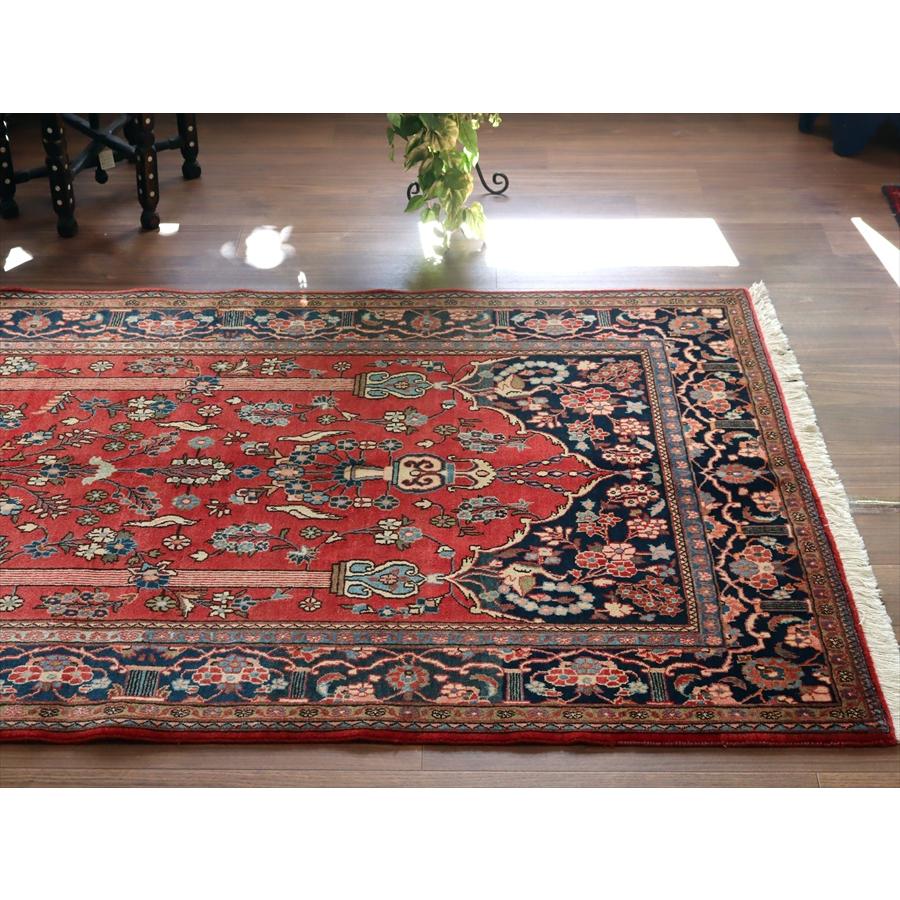 イランの手織り絨毯 カシャーン 212x131cm 赤いミフラープ ペルシャ絨毯 |  | 02