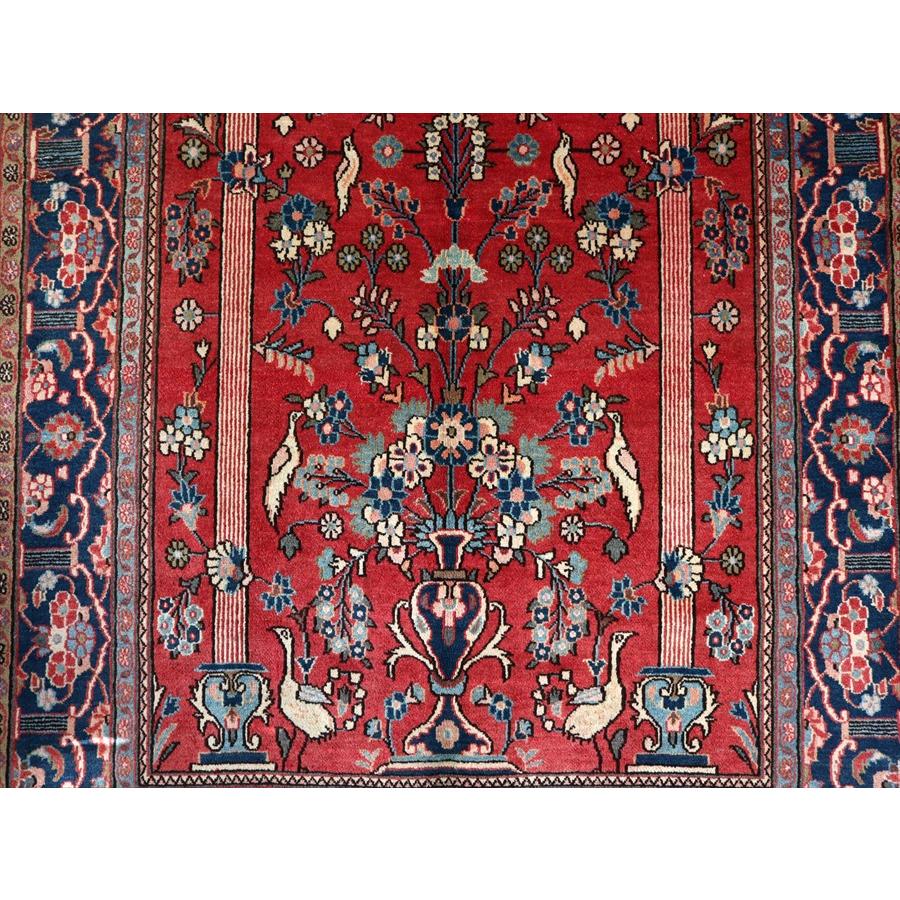 イランの手織り絨毯 カシャーン 212x131cm 赤いミフラープ ペルシャ絨毯 |  | 05