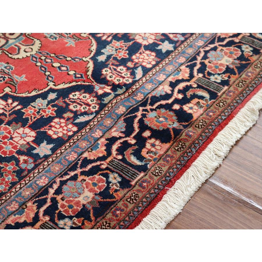 イランの手織り絨毯 カシャーン 212x131cm 赤いミフラープ ペルシャ絨毯 |  | 09