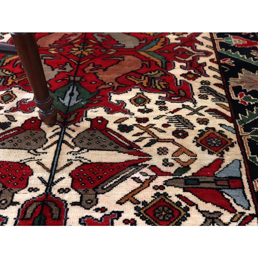 イランの手織り絨毯 バルーチ 171x99cm 動物と花 トライバルラグ |  | 06
