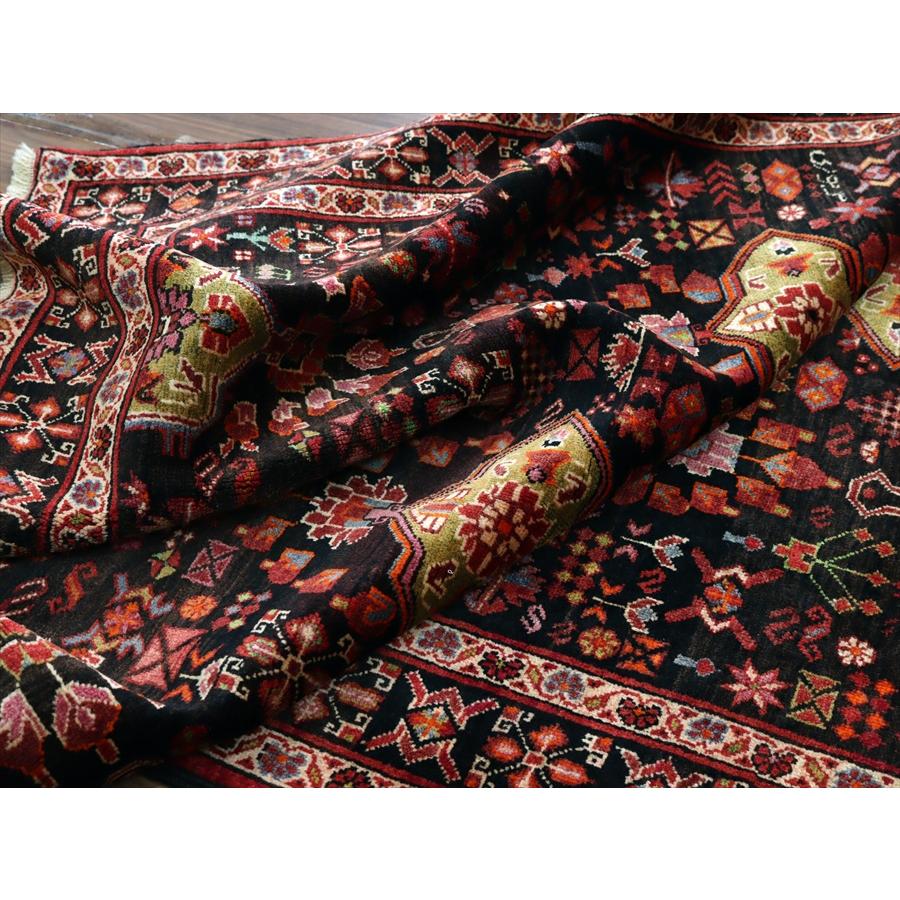 イランの手織り絨毯 バルーチ 219x145cm 小花と幾何学模様 トライバルラグ |  | 10