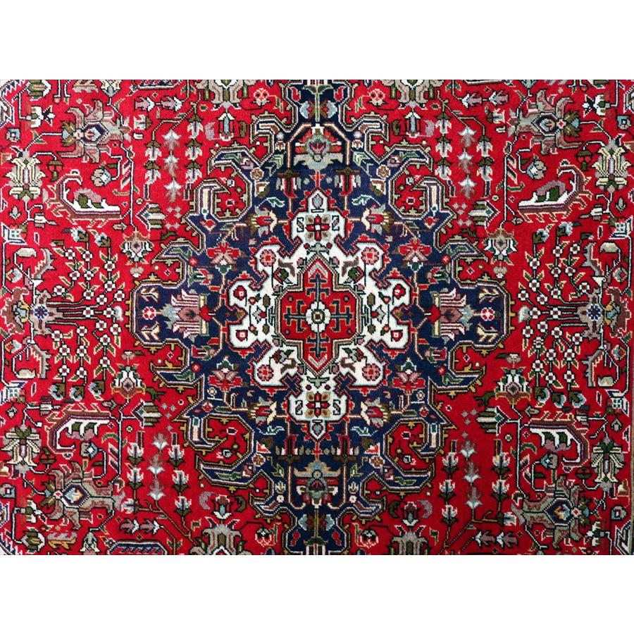 ペルシャ絨毯 タブリーズ産 284x199cm メダリオンと小花