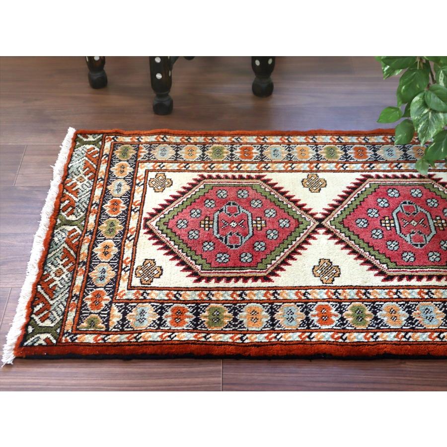 トルクメン族の絨毯 手織りラグ 95x67cm ２つのメダリオン |  | 03