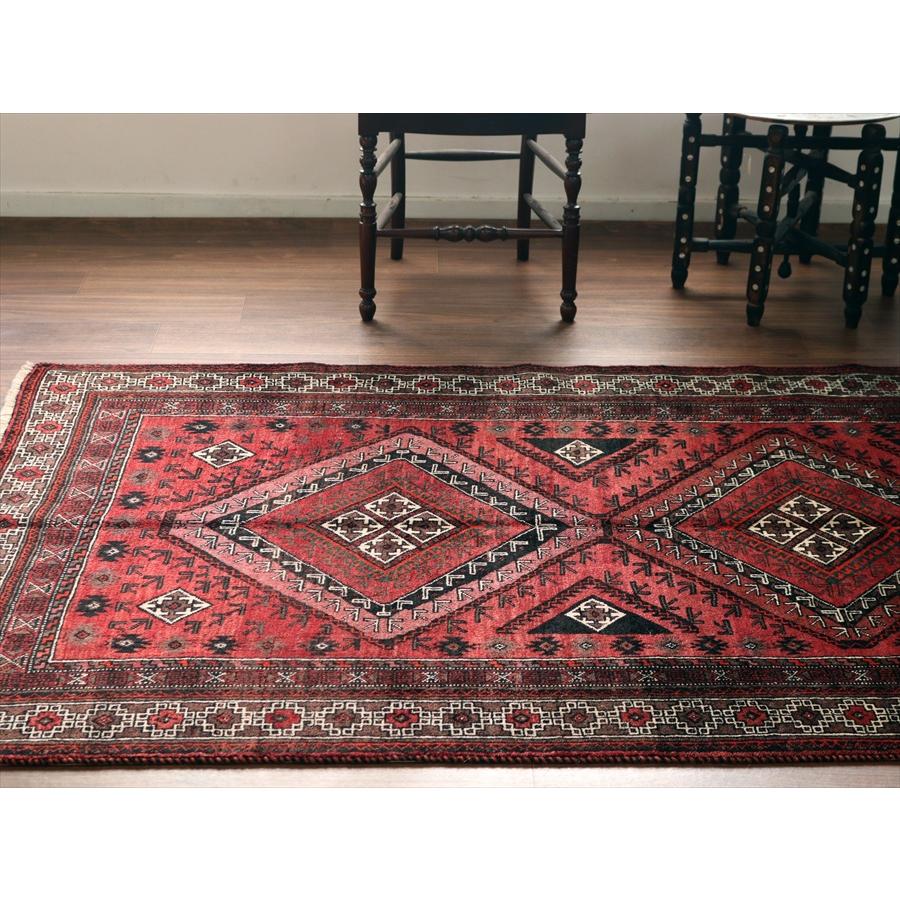 トライバルラグ バルーチ 249x123cm 部族絨毯 ３つのメダリオン |  | 03