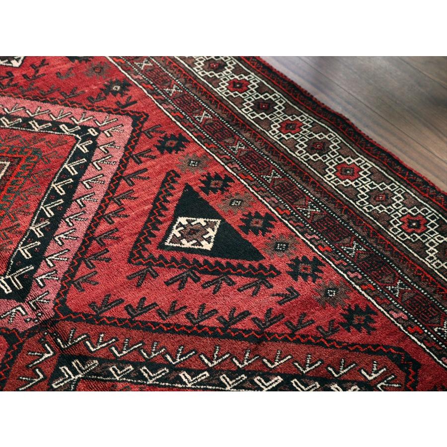 トライバルラグ バルーチ 249x123cm 部族絨毯 ３つのメダリオン |  | 06