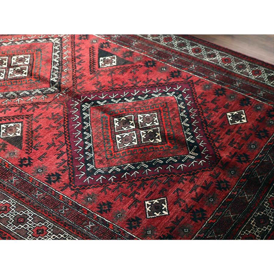 トライバルラグ バルーチ 249x123cm 部族絨毯 ３つのメダリオン |  | 07