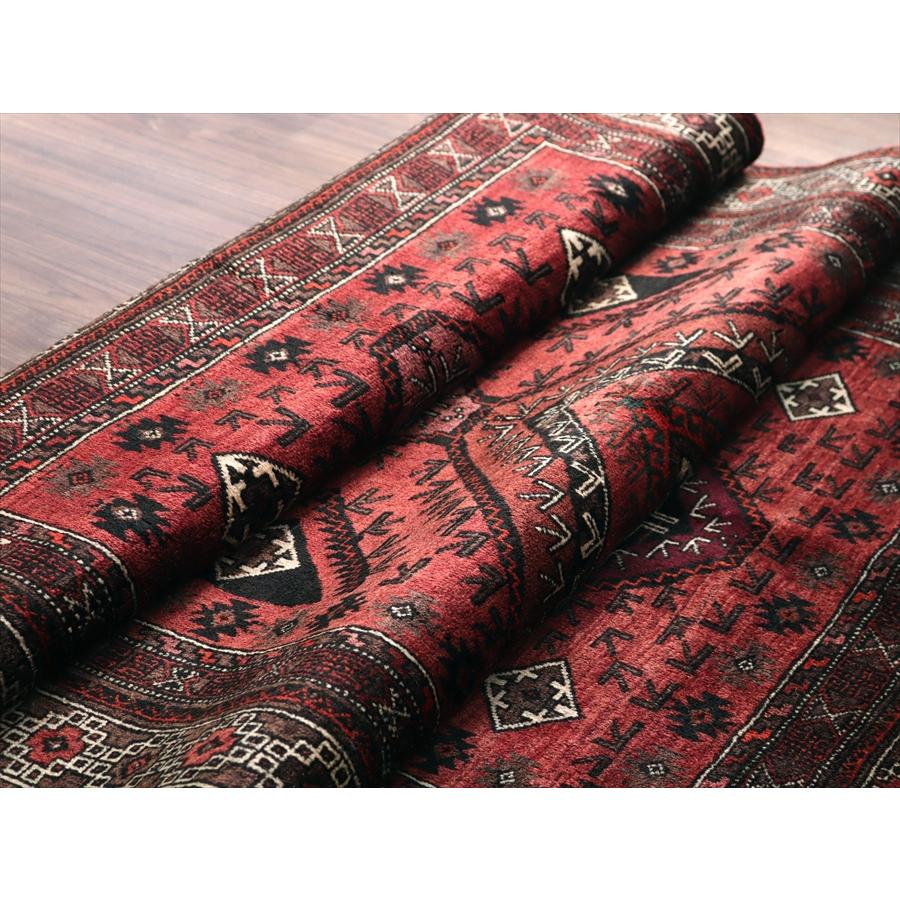 トライバルラグ バルーチ 249x123cm 部族絨毯 ３つのメダリオン |  | 09