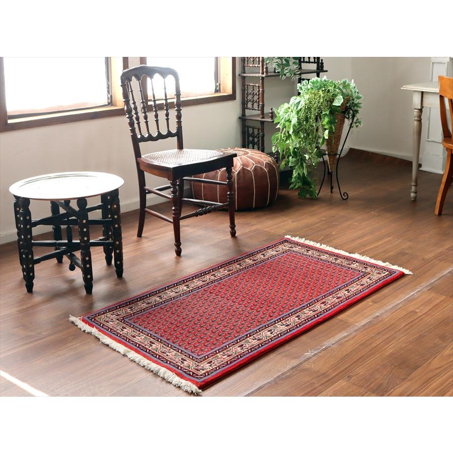 イランの手織りラグ サルーク 131x59cm ボテ ペイズリーのモチーフ レッド |  | 01