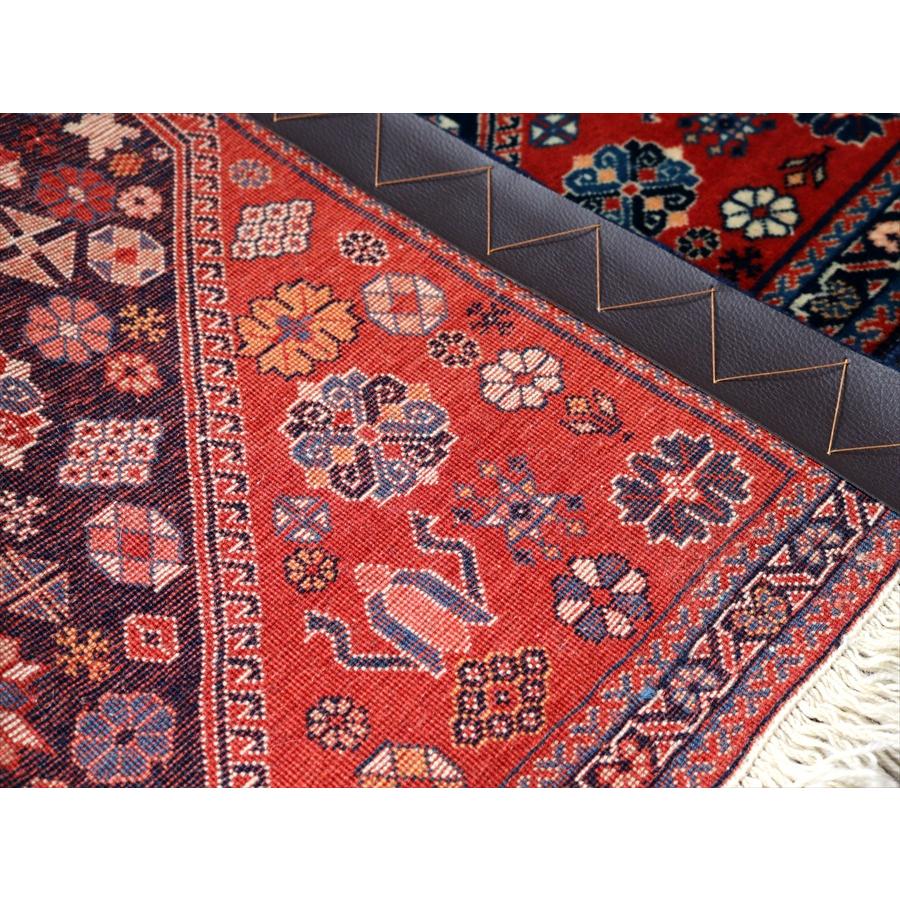 イランの手織りラグ 草木染 91x62cm 六角メダリオン カシュクーリ |  | 06