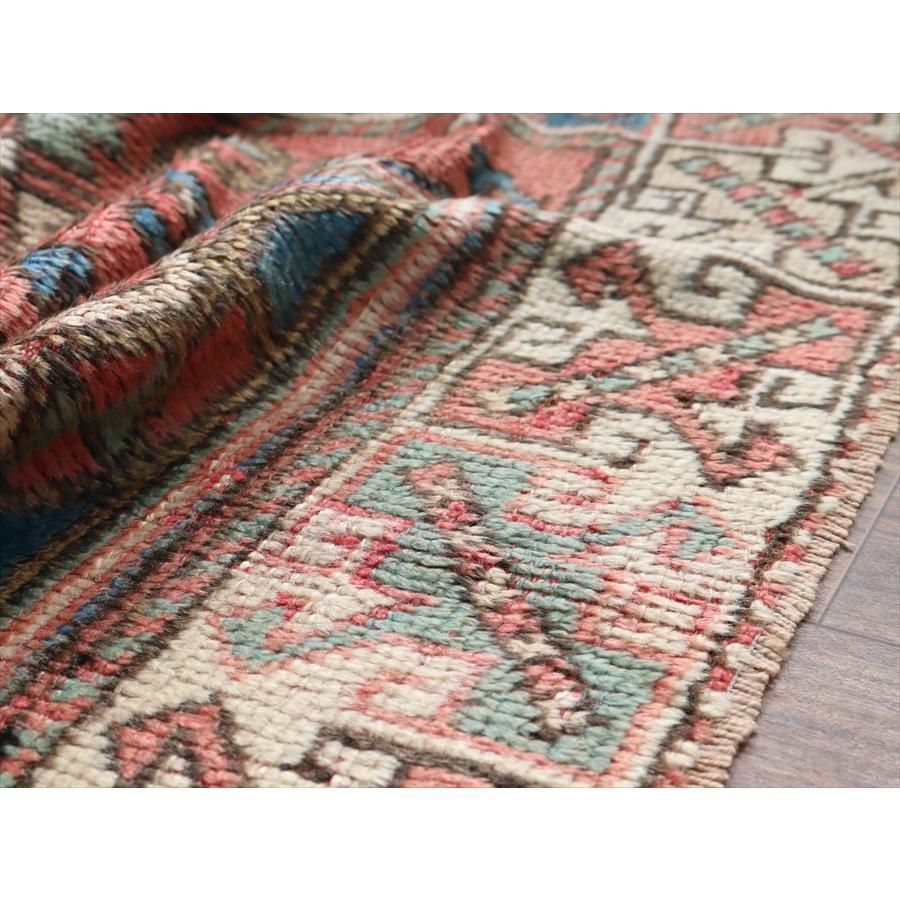 トルコ絨毯 チャナッカレ 175x119cm 色褪せたレッド＆ブルー |  | 14