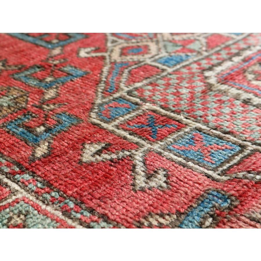 トルコ絨毯 チャナッカレ 175x119cm 色褪せたレッド＆ブルー |  | 08