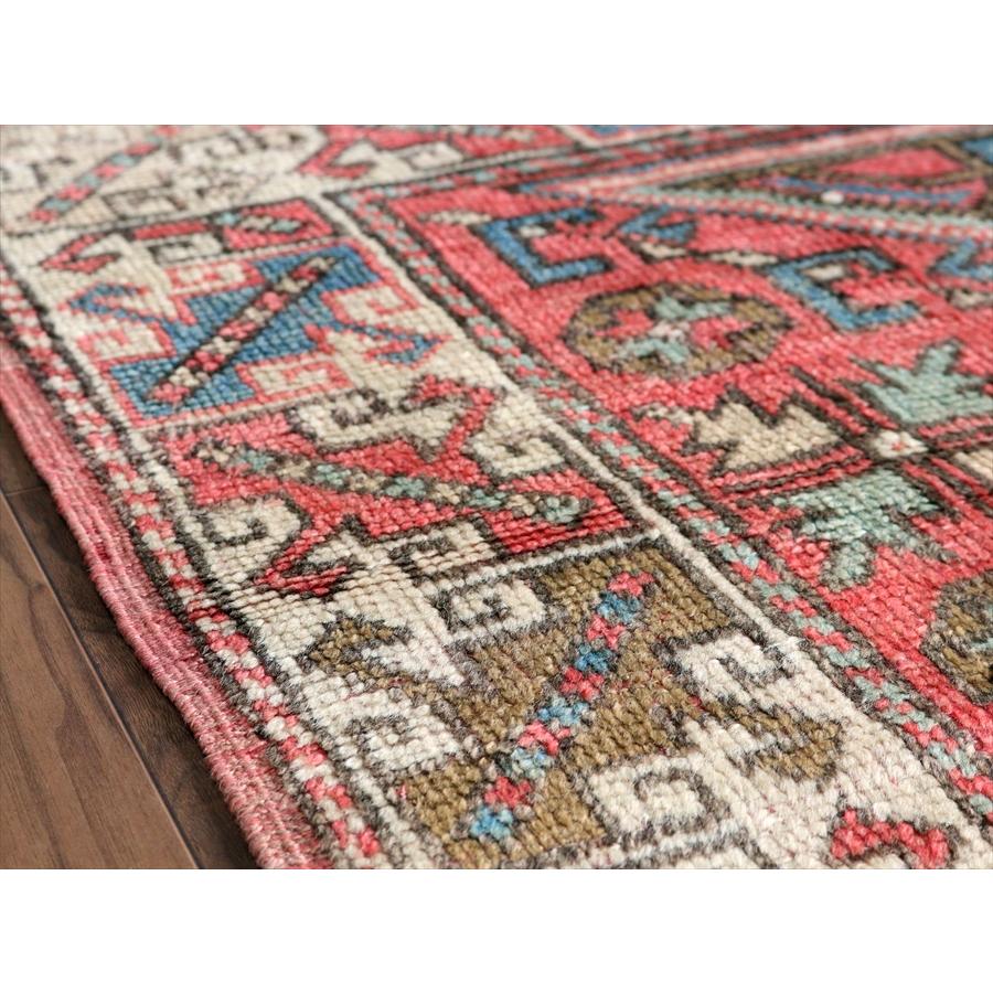 トルコ絨毯 チャナッカレ 175x119cm 色褪せたレッド＆ブルー |  | 09