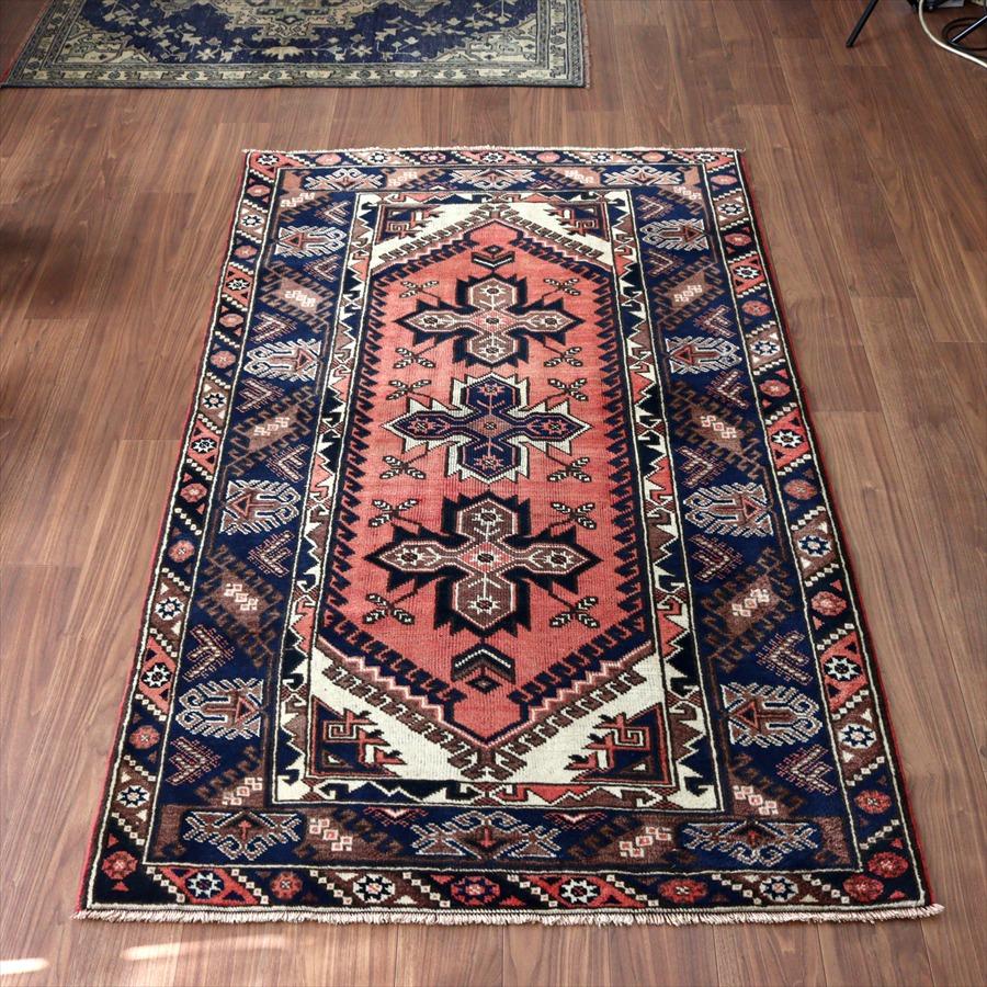 トルコの手織り絨毯 ドゥシュメアルトゥ 210x125cm ドラゴンの爪をもつ六角メダリオン | 