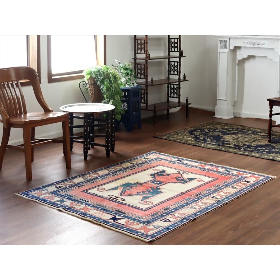 オールドラグ シルヴァン 150x120cm 手織り絨毯 幾何学モチーフ |  | 01