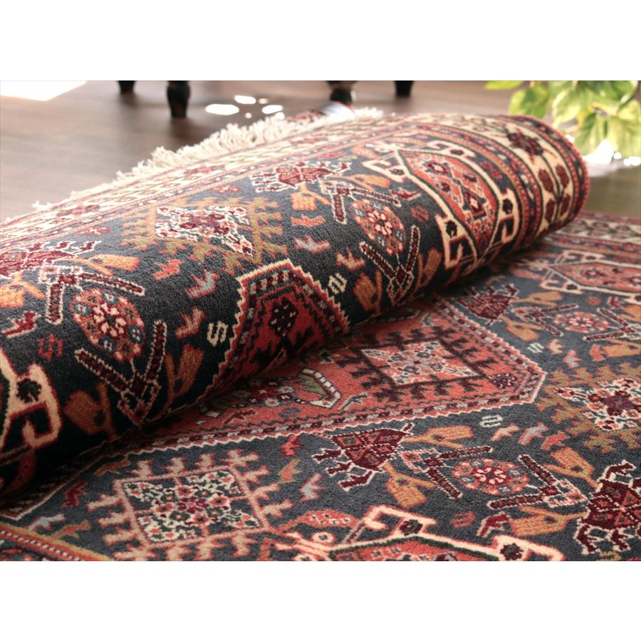 六角メダリオン 部族絨毯 125x82cm カシュカイ族の手織りラグ カシュクーリ |  | 11