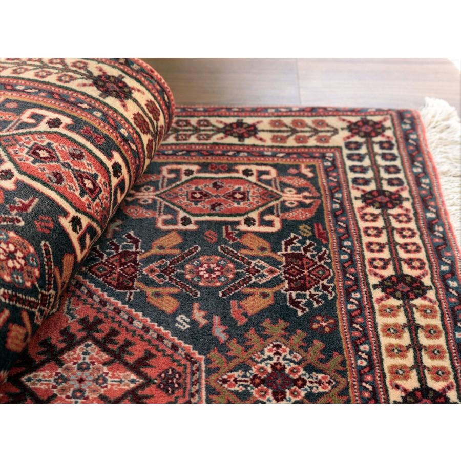 六角メダリオン 部族絨毯 125x82cm カシュカイ族の手織りラグ カシュクーリ |  | 14