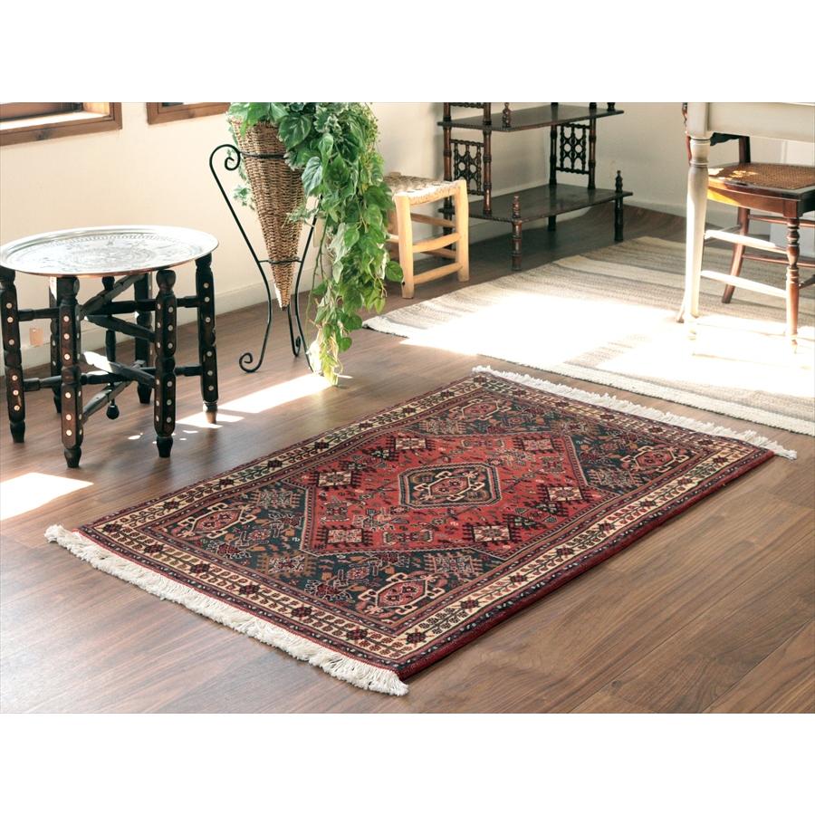 六角メダリオン 部族絨毯 125x82cm カシュカイ族の手織りラグ カシュクーリ |  | 01