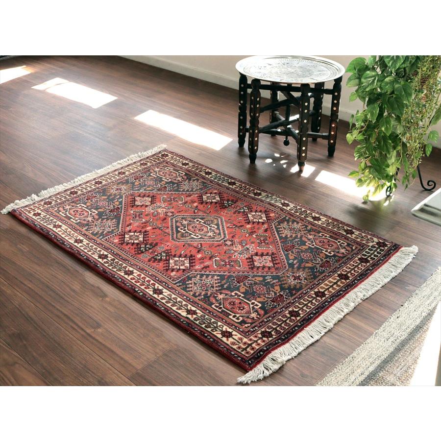 六角メダリオン 部族絨毯 125x82cm カシュカイ族の手織りラグ カシュクーリ |  | 05